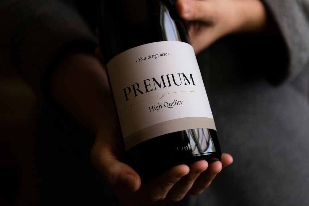 Person Holding a Dark Wine Bottle — BYO Cellars in Kanwal, NSW