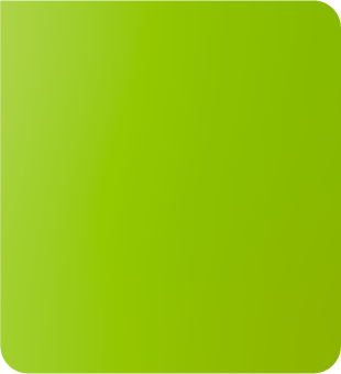Solid lime-green rounded square with a small folded corner at the top right