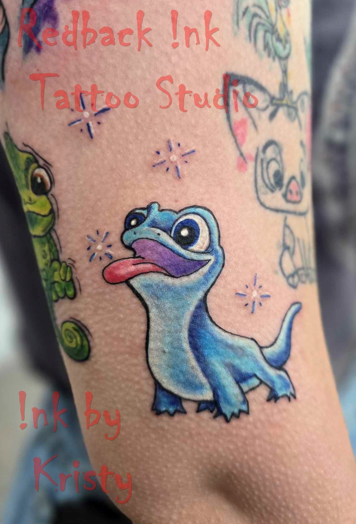 Tattoo of Bruni From Frozen 2 — Redback !nk Tattoo Studio in Kawana, QLD