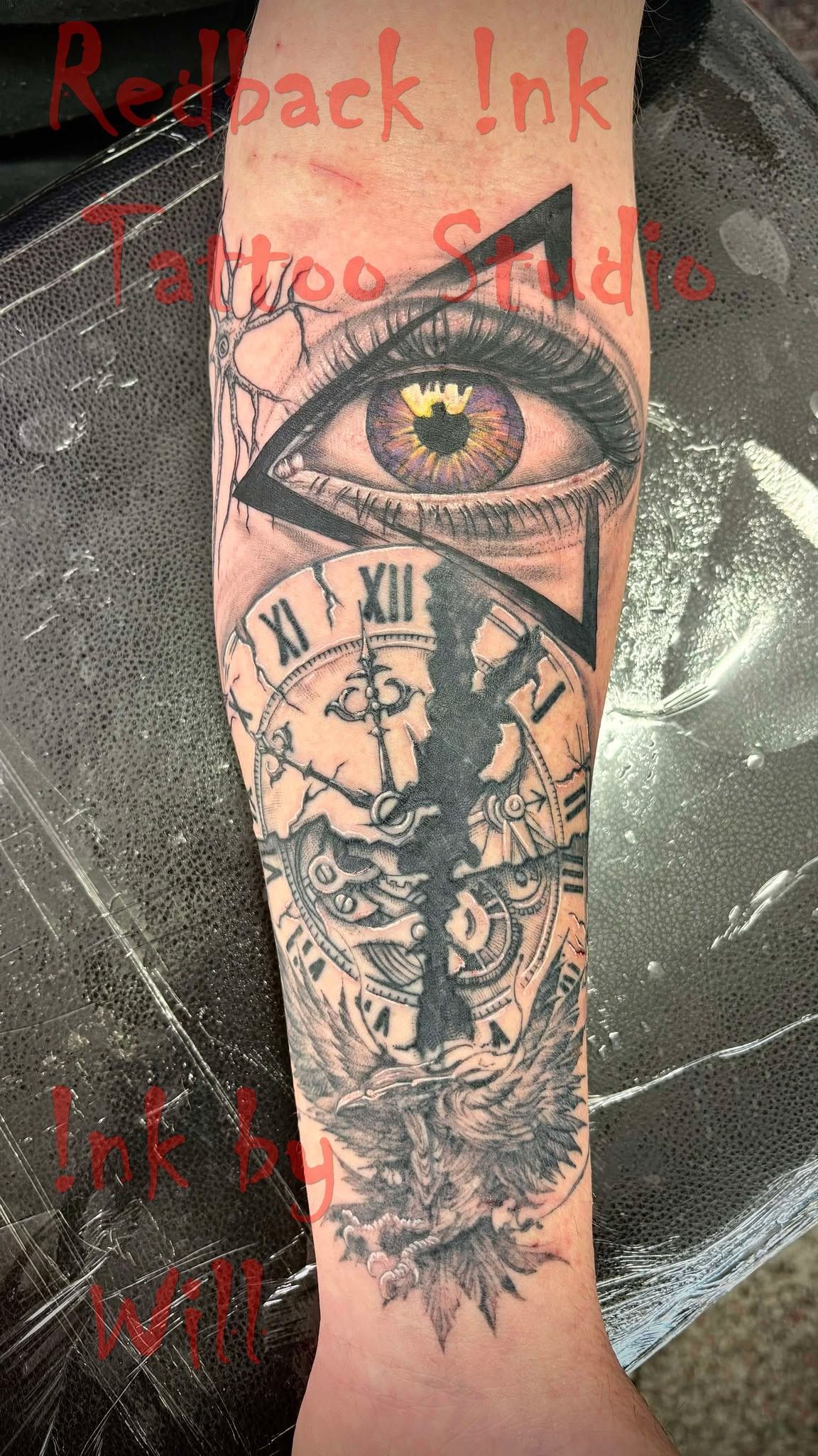 Tattoo of an Eye Within a Triangle — Redback !nk Tattoo Studio in Kawana, QLD