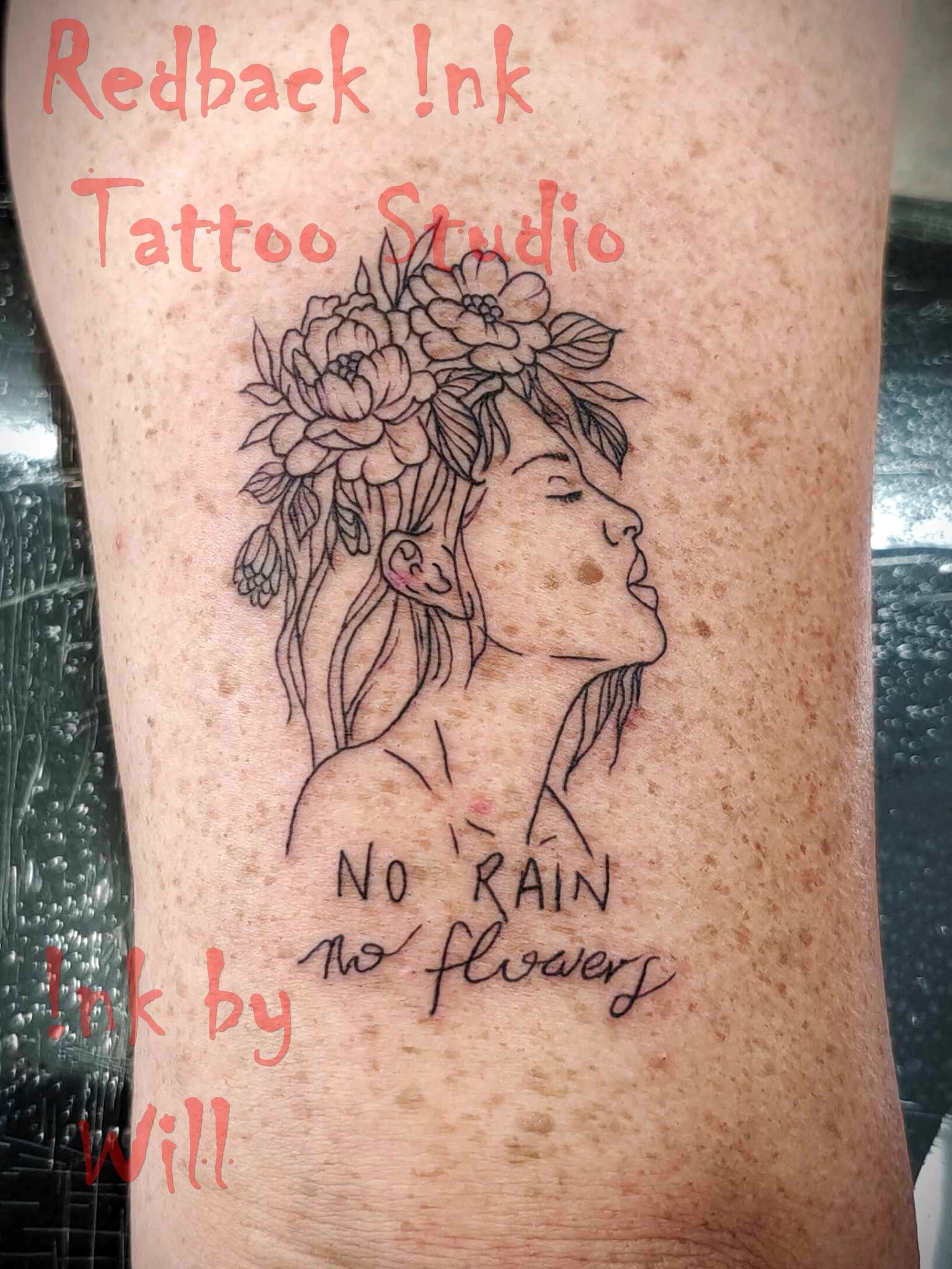 Tattoo of a Woman With Flowers in Her Hair — Redback !nk Tattoo Studio in Kawana, QLD