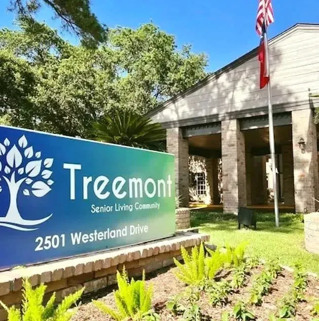 Property signage at Treemont Senior Community in Houston, Texas