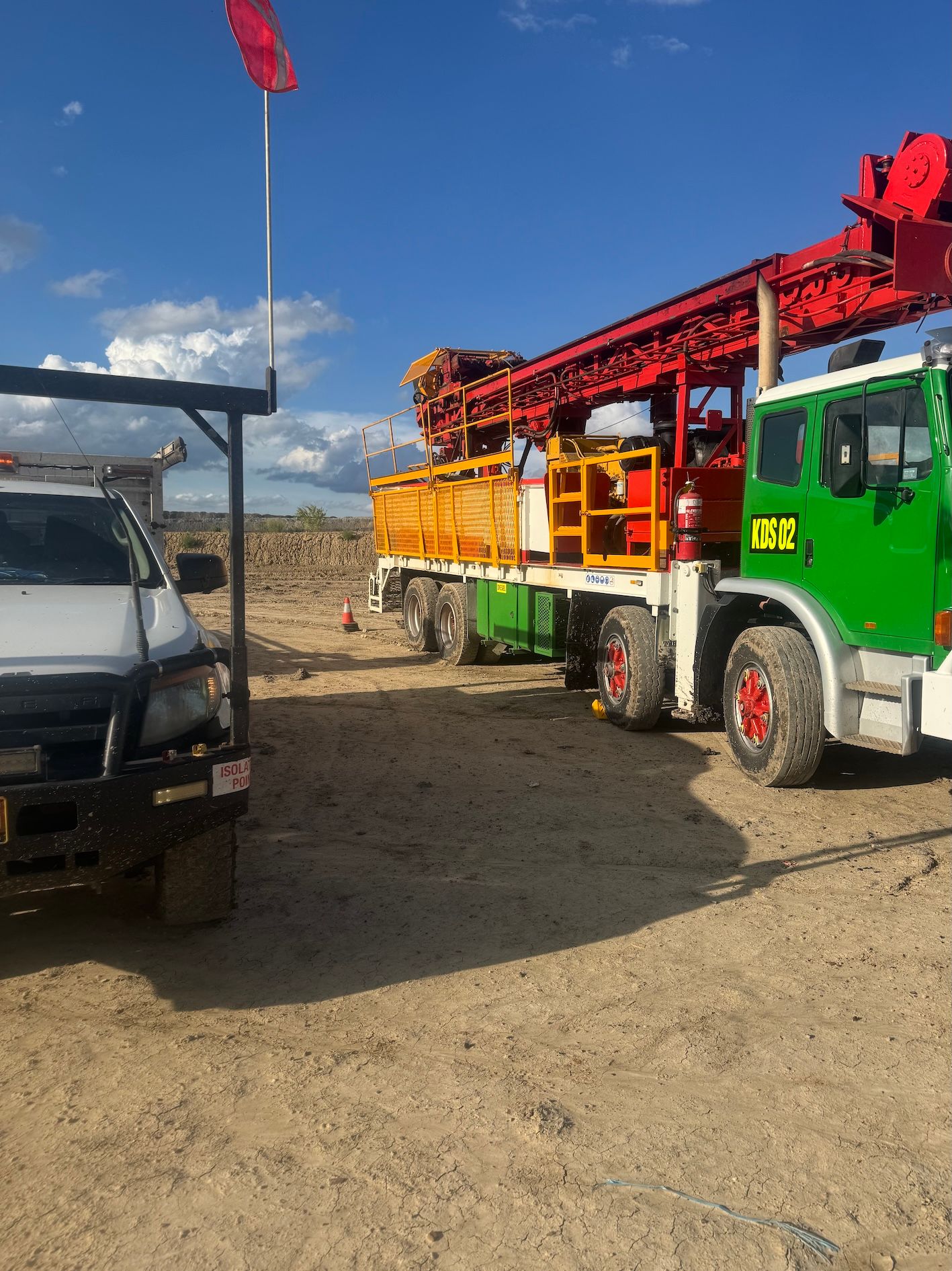 Ready For Drilling On Mining Site — Kowaltzke Drilling Services in Gatton, QLD 