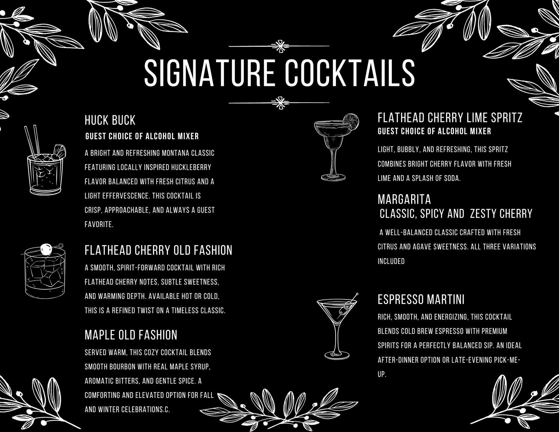 Mobile Bar Signature Cocktails 