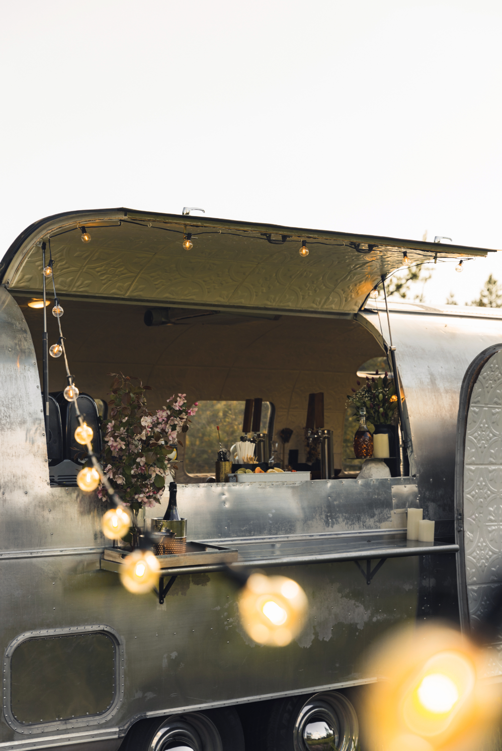 Vintage Airstream bar rental for Montana celebrations