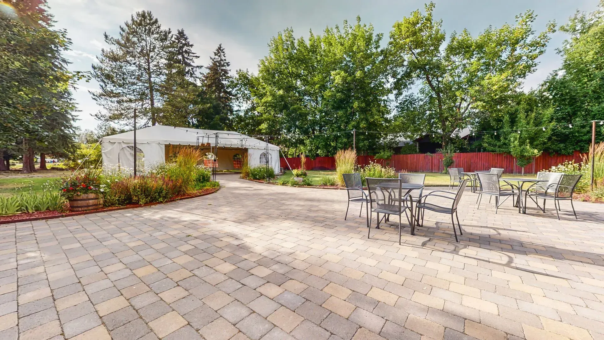 Outdoor event space at The Patio in Whitefish Montana