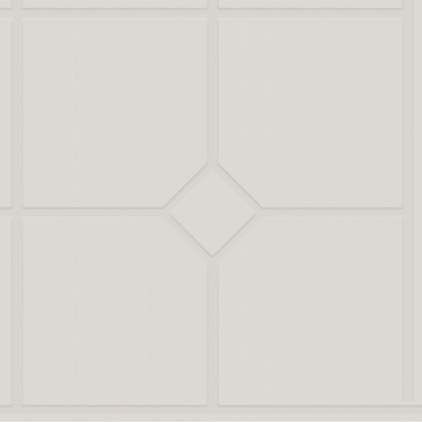 A repeating geometric pattern of light gray squares with chamfered corners separated by small diamond-shaped inserts.