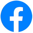 Facebook logo: white lowercase “f” on a blue circular background.