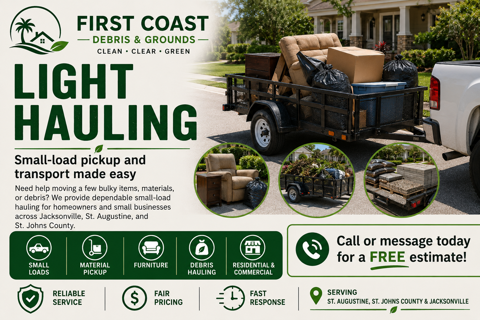 Light Hauling in Jacksonville and St Augustine 