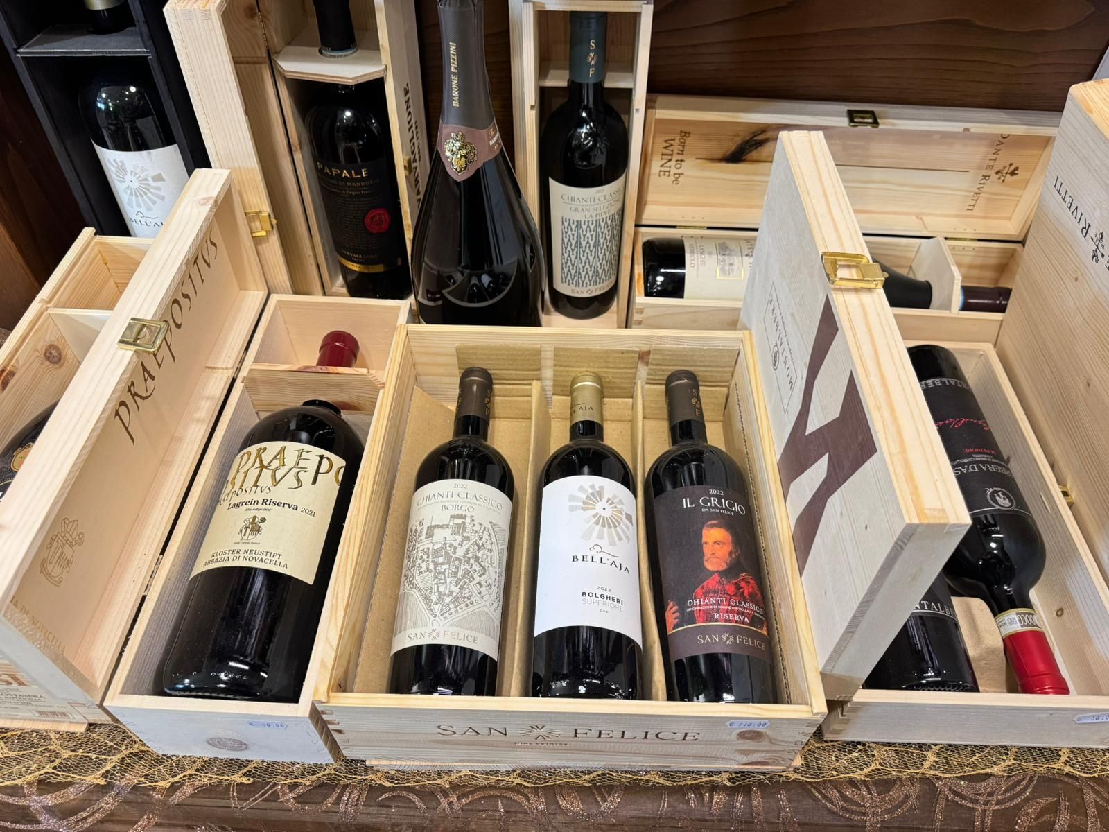 scatole di vino per regalo