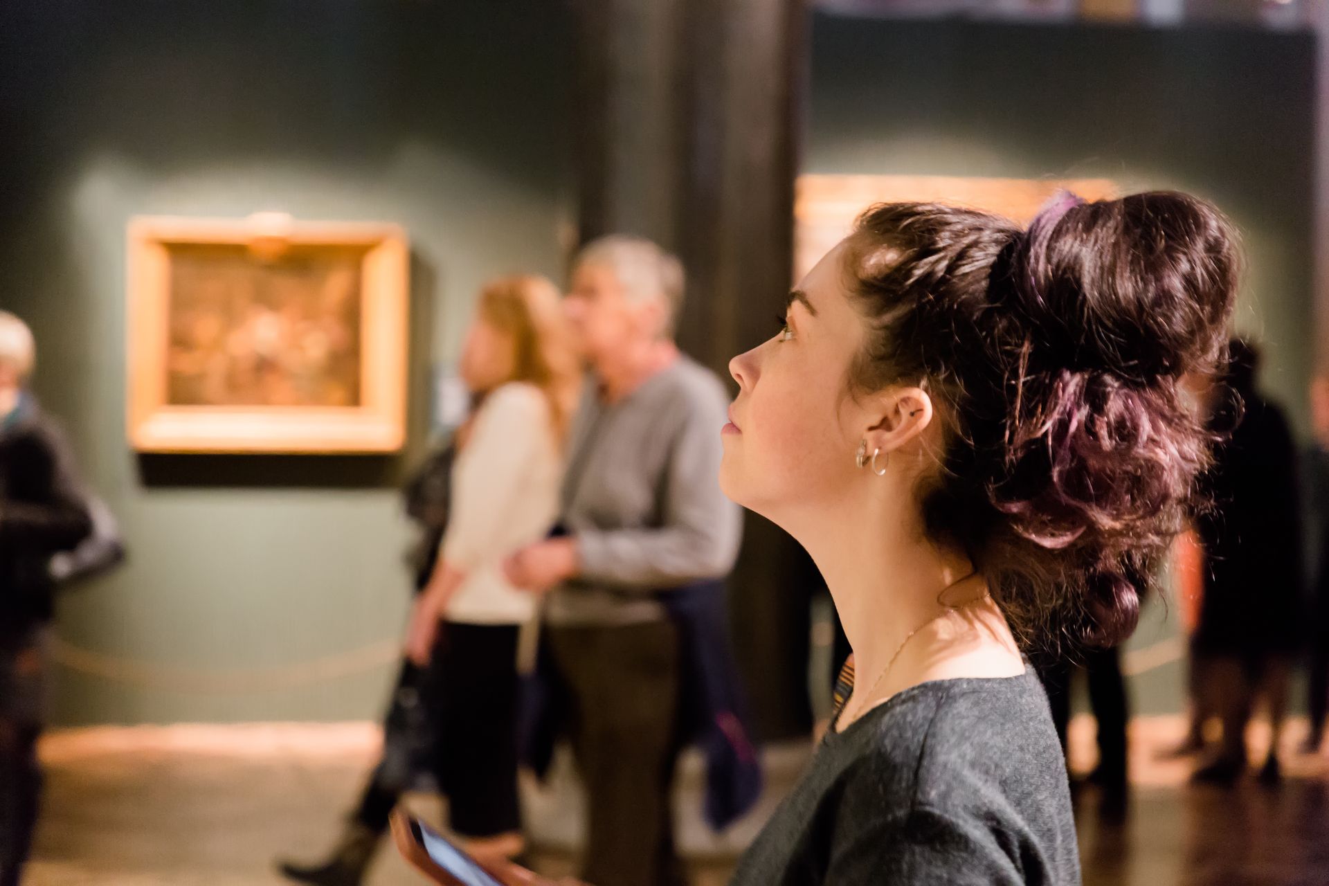 Woman at museum