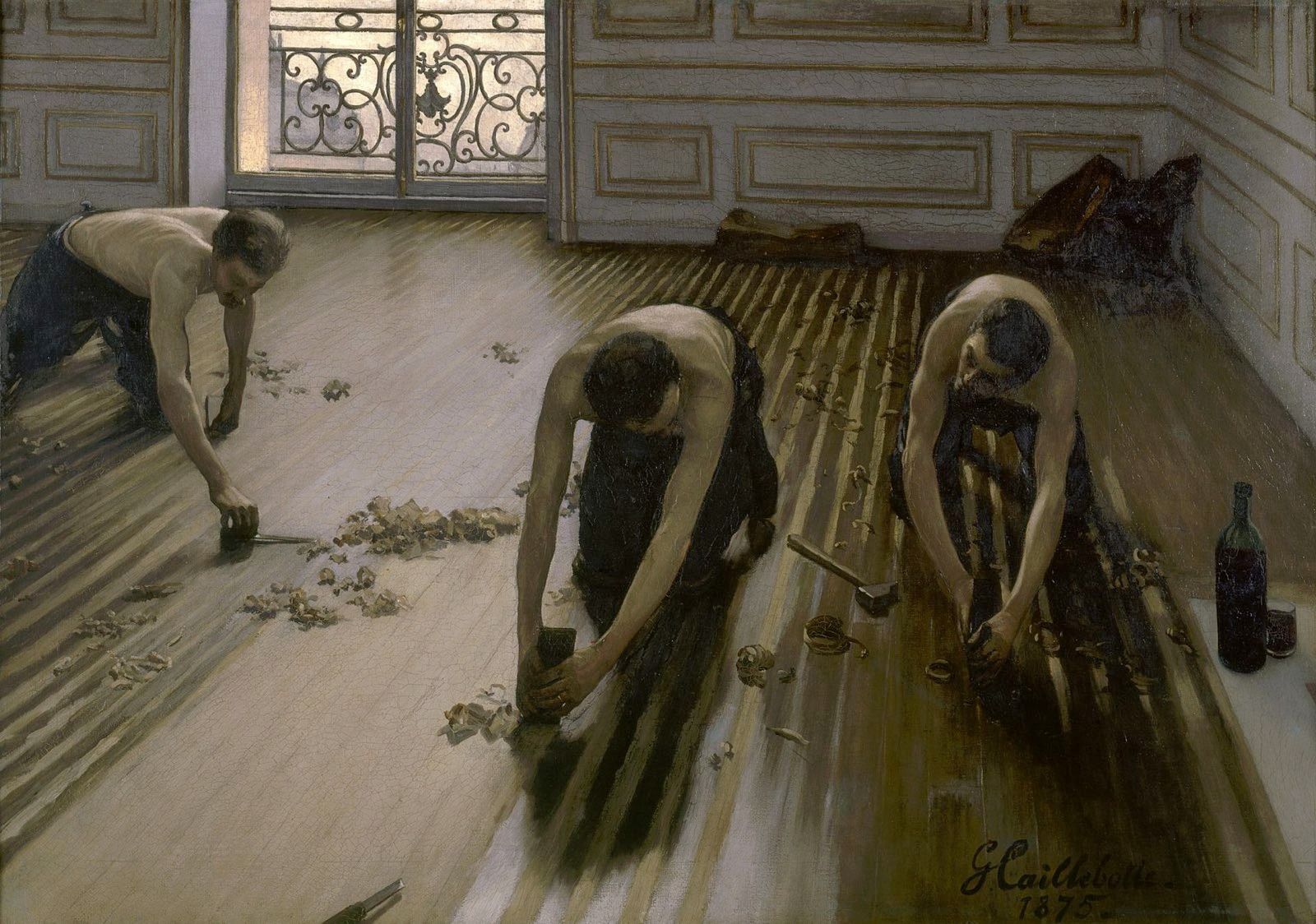 Les Raboteurs de parquet (1875) by Gustave Caillebotte
