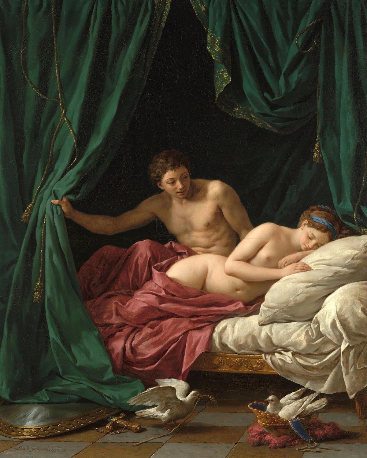 Mars and Venus Allegory of Peace (1770) by Louis-Jean-Francois Lagrenee