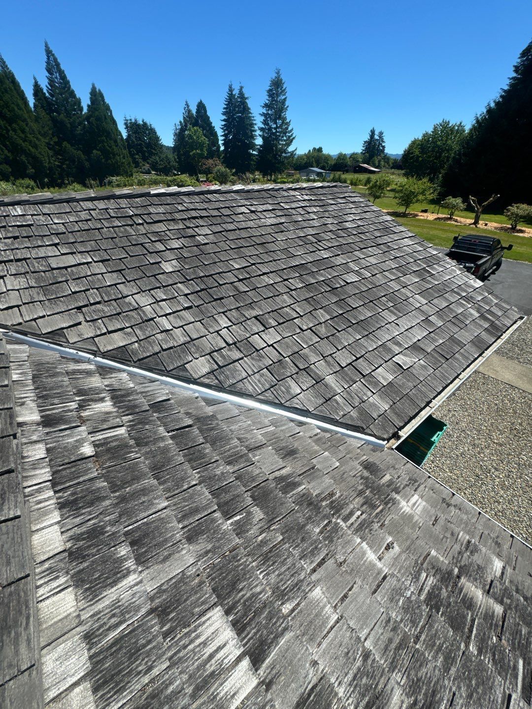Roof before restoration by OTR in Centralia, Washington