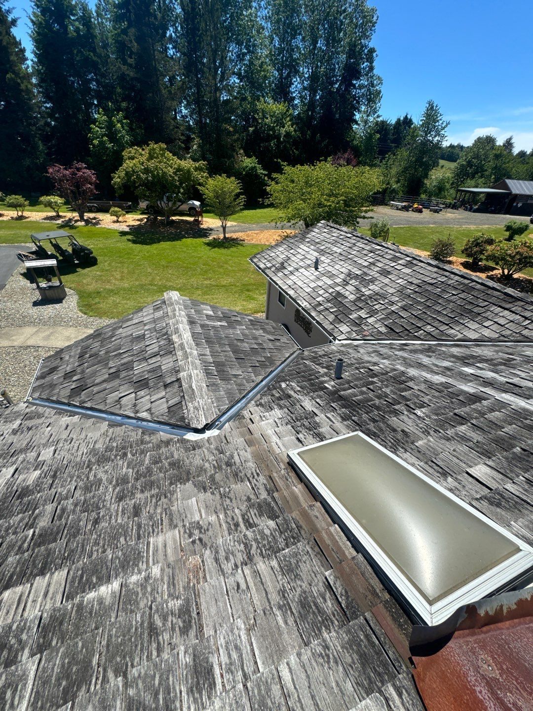 Roof before restoration by OTR in Centralia, Washington