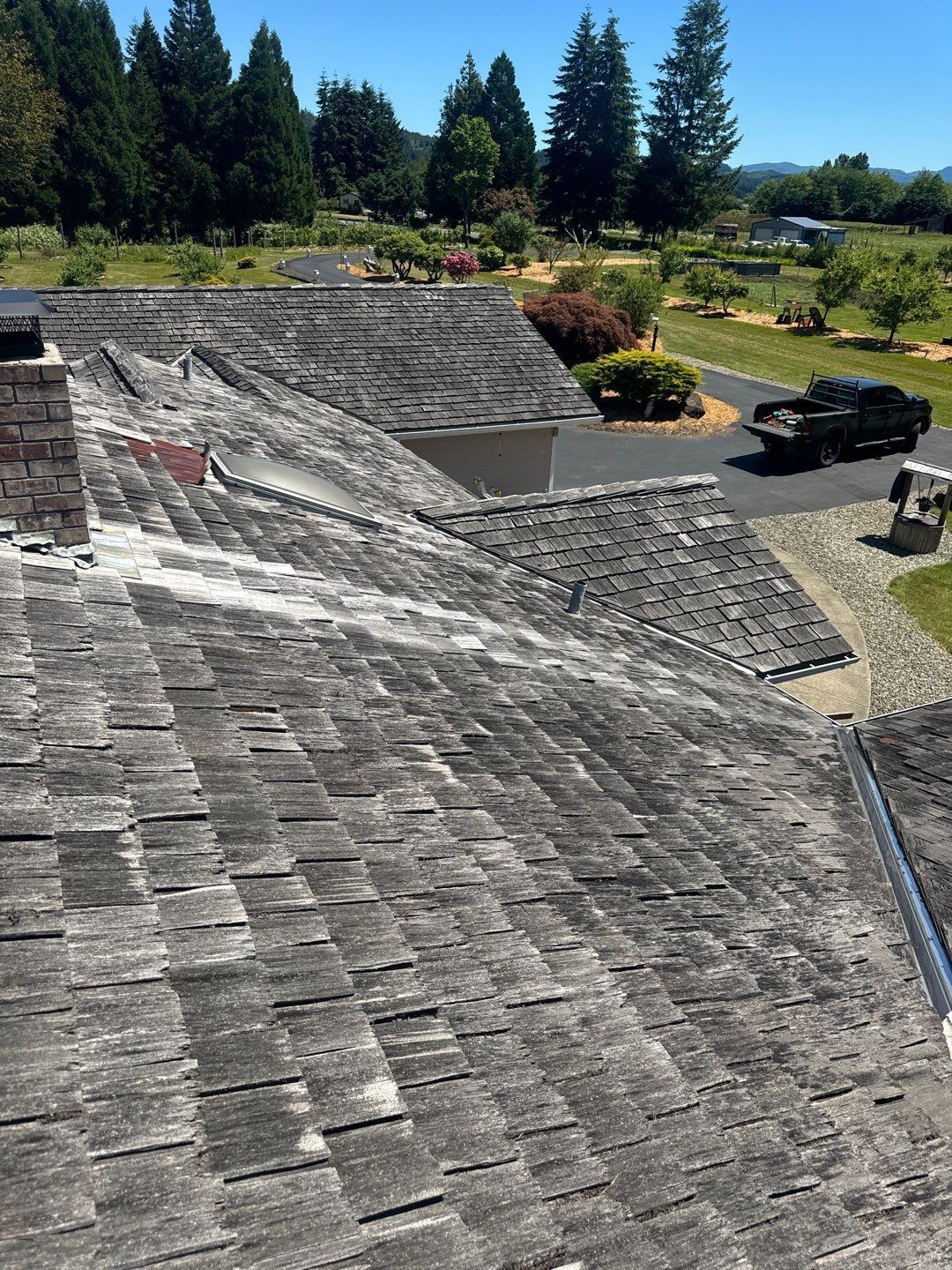 Roof before restoration by OTR in Centralia, Washington