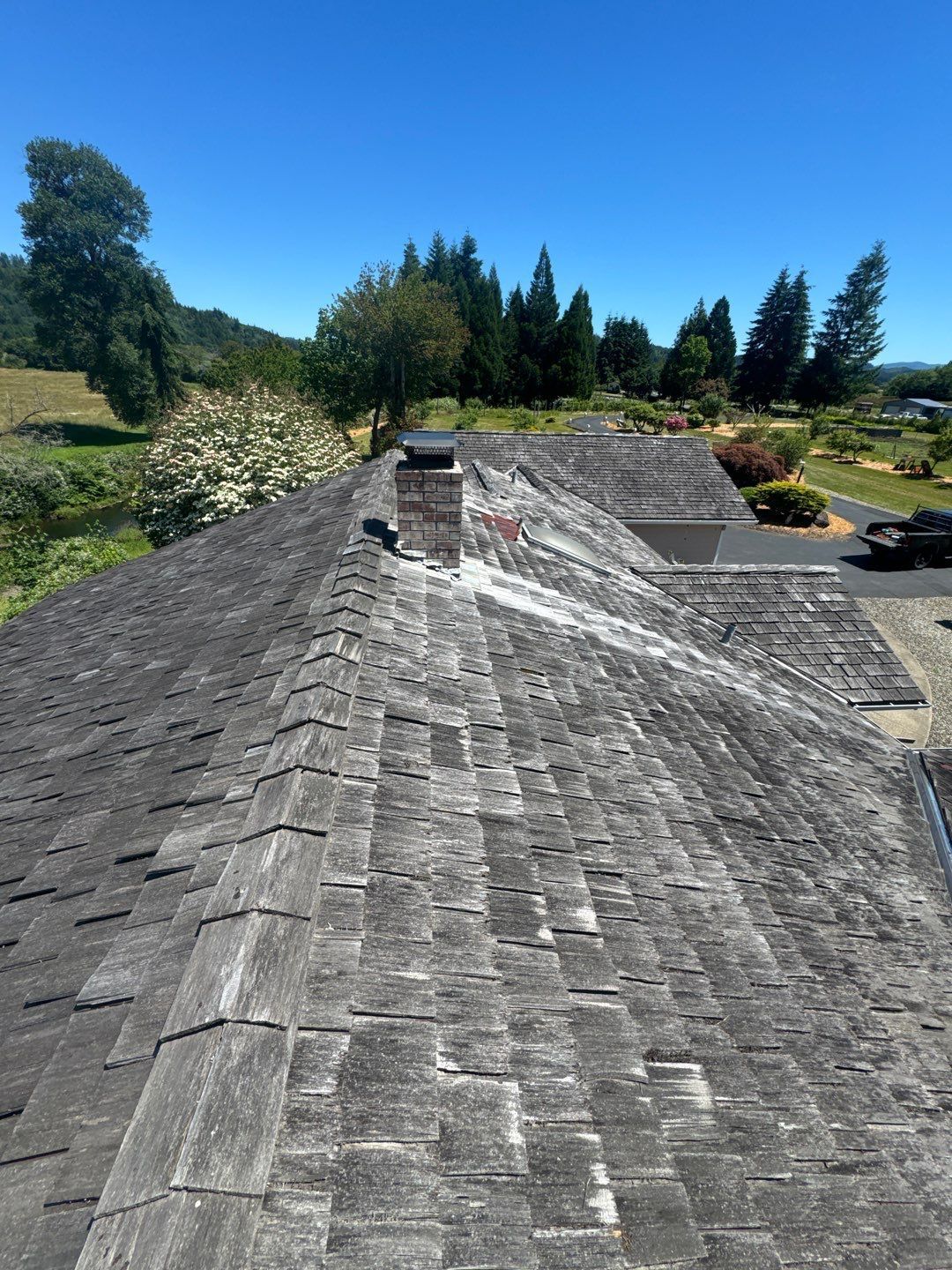 Roof before restoration by OTR in Centralia, Washington