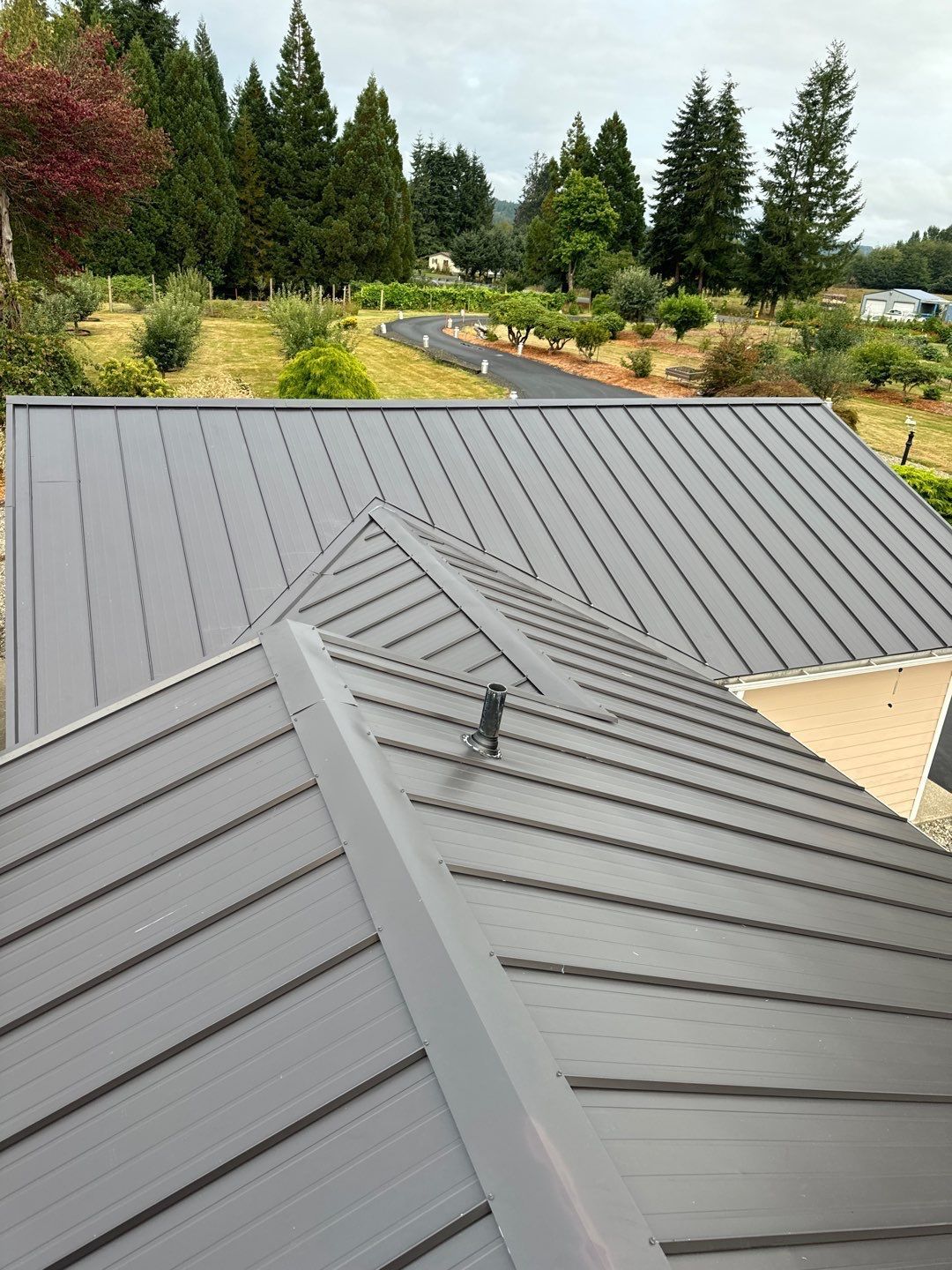 Roofing specialists replacing an aging roof on a home in Centralia, Washington.