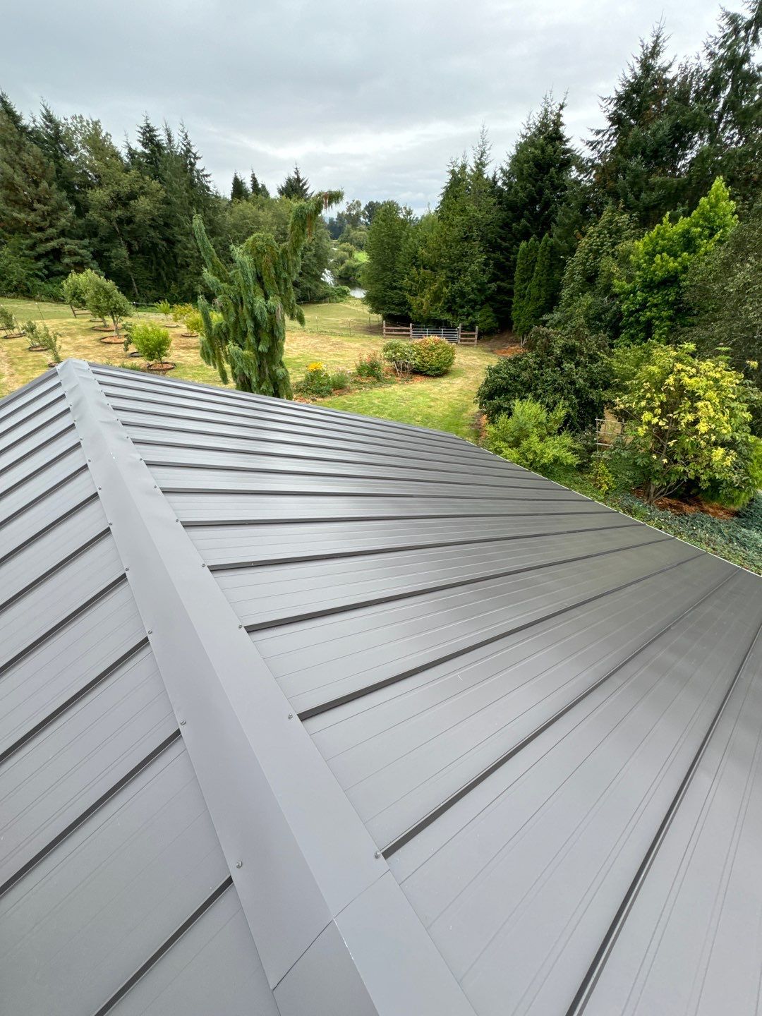 Standing seam metal roof installed by On Top Roofing in Centralia, Washington.