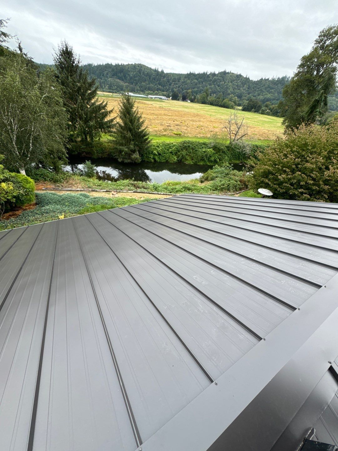 Standing seam metal roof installed by On Top Roofing in Centralia, Washington.