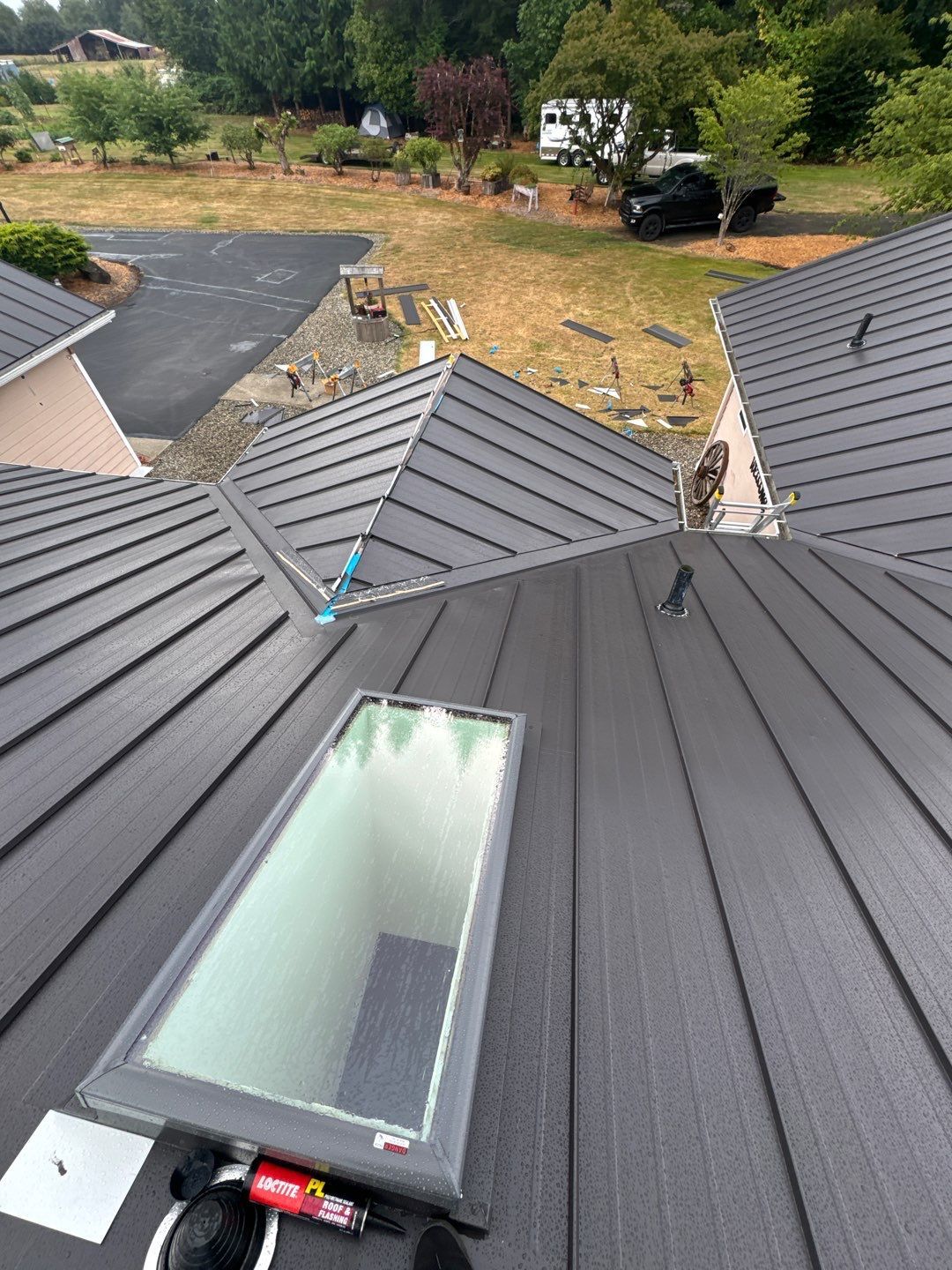 Standing seam metal roof installed by On Top Roofing in Centralia, Washington.