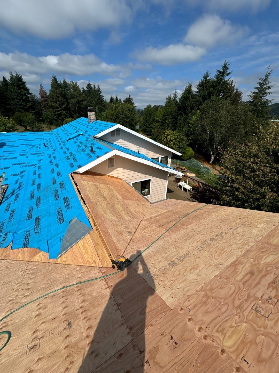 New roofing system protecting a family home in Olympia from Pacific Northwest weather.