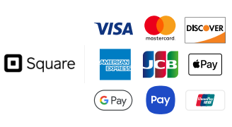 Square logo with Visa, Mastercard, Discover, American Express, JCB, Apple Pay, Google Pay, and other payment logos