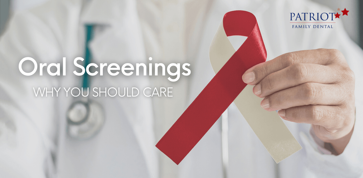 dentist holding oral cancer ribbon