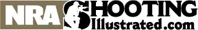 NRA Shooting Illustrated logo in black and white with a silhouetted shooter between “NRA” and “SHOOTING” text