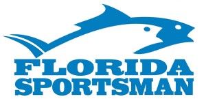 Florida Sportsman logo with blue fish and bold text