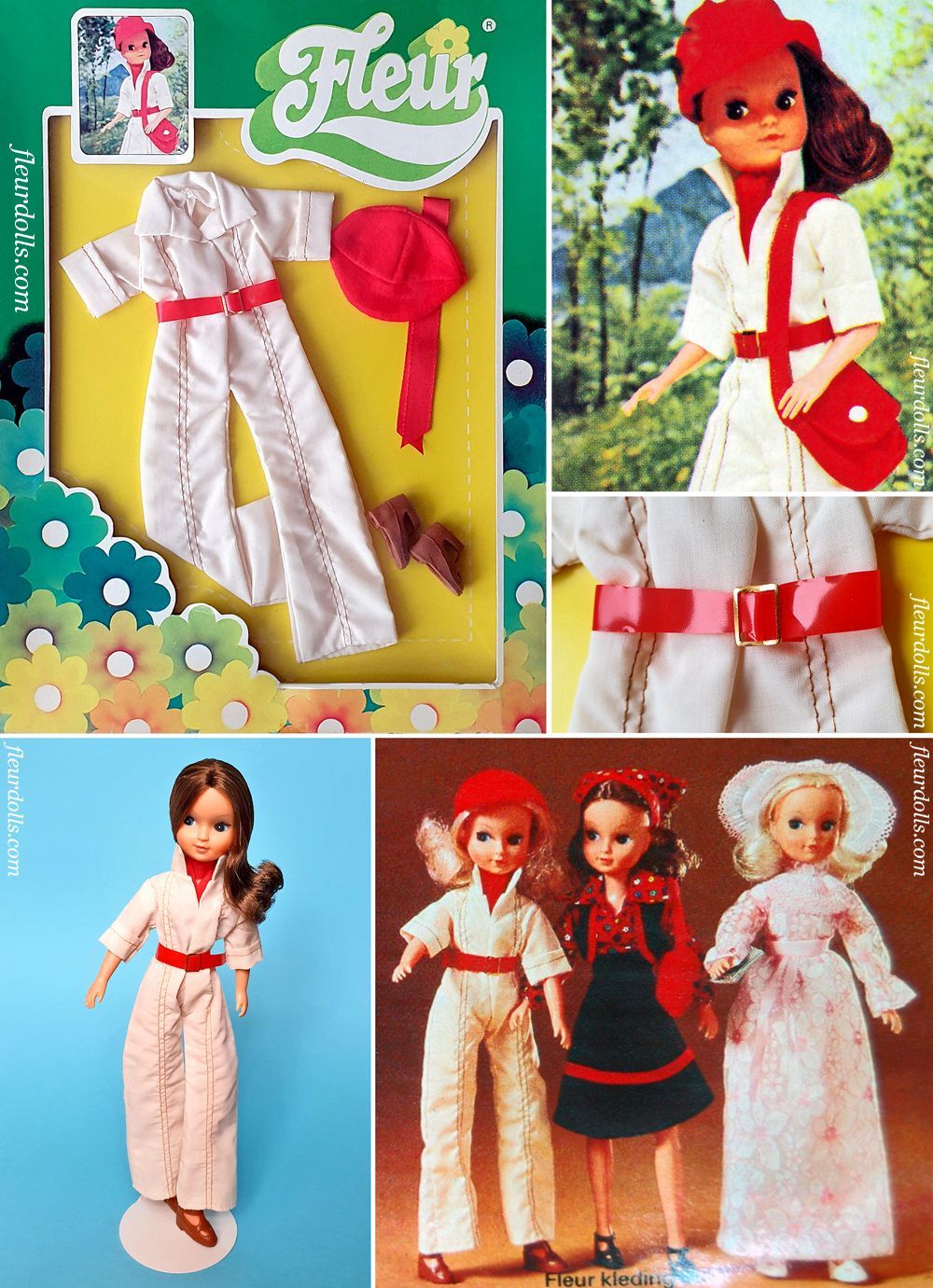 Fleur outfit 1202 NRFB fashion Walking 1970s cream pantsuit Dutch Sindy