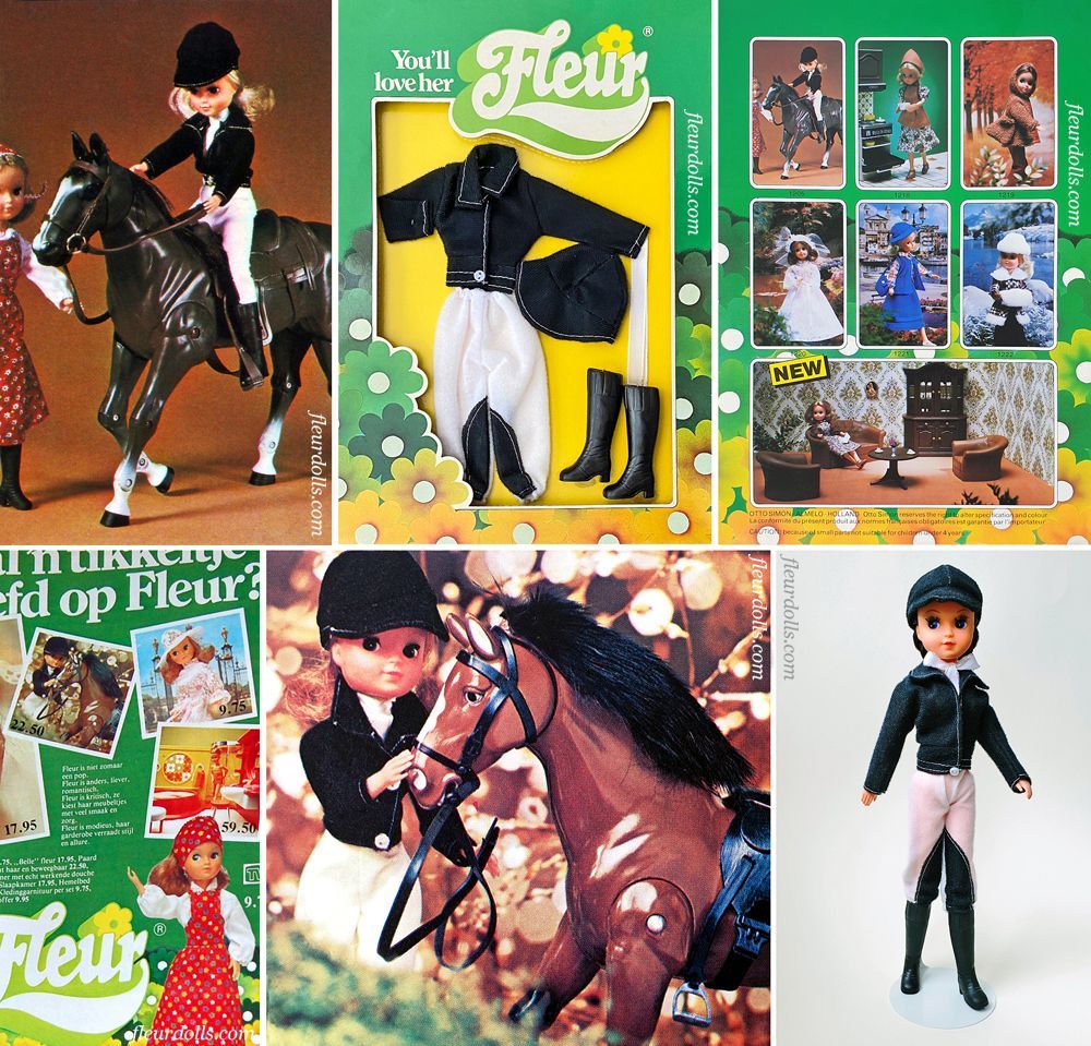 Fleur doll fashion 1205 Horse-Riding white black jockey outfit NRFB