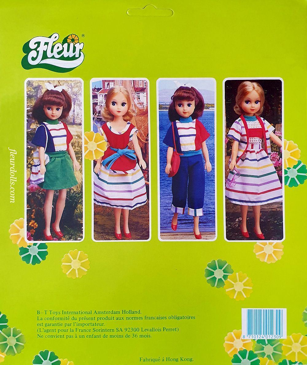 Fleur fashion Range 1 Casuals back of NRFB box six outfits 1988 Otto Simon