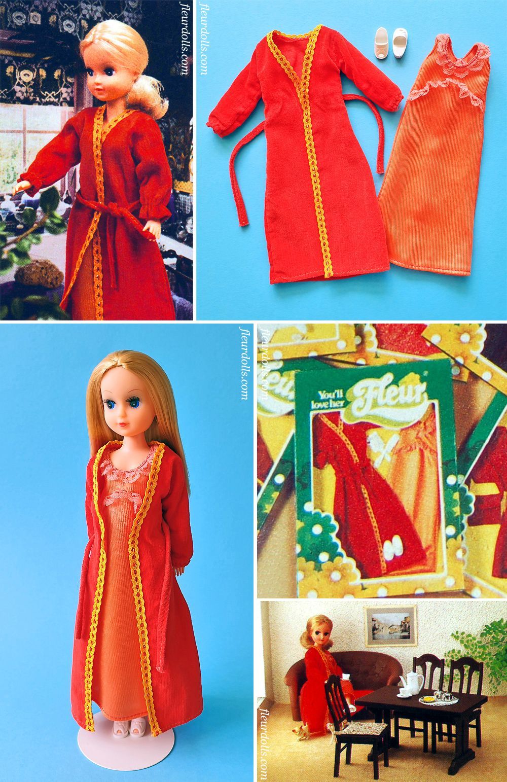 Fleur outfit 1235 bathrobe fashion In The Morning coral