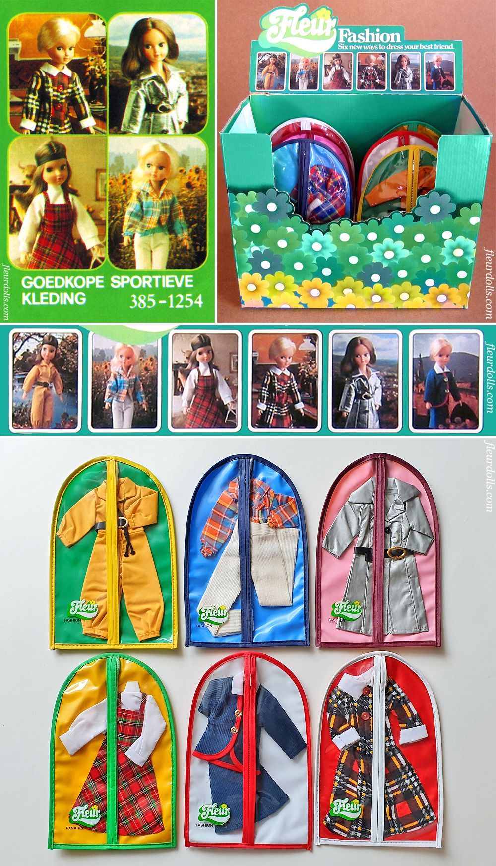 Fleur doll budget fashions 1254 outfits in bags casual