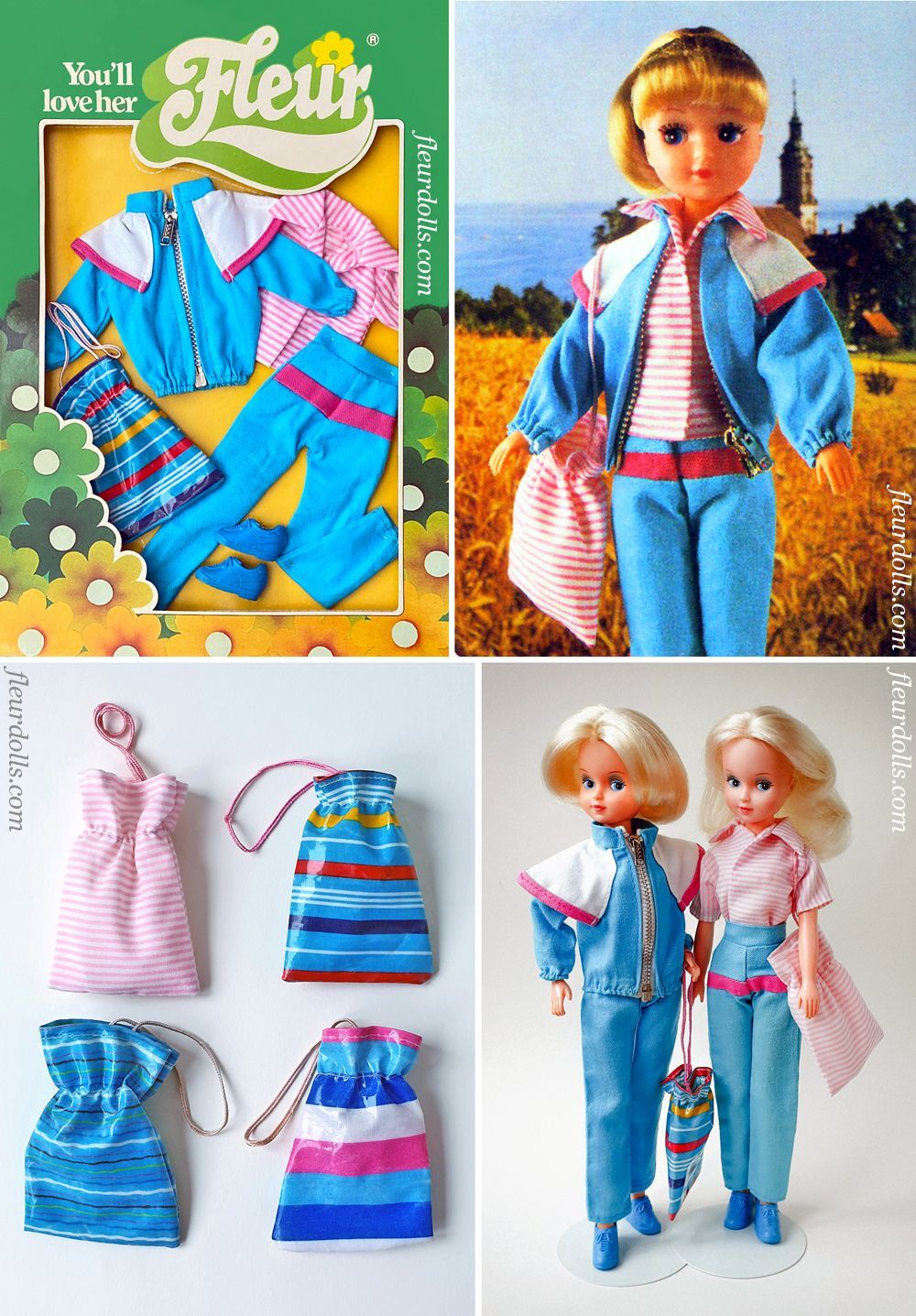 Fleur fashion 1268 Free Time Light Blue 1980s style blue pink Otto Simon