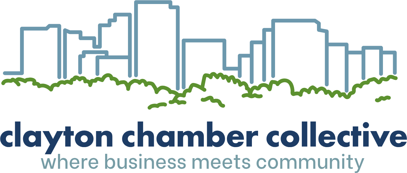 Logo for Clayton Chamber Collective: white 
