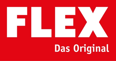 Red FLEX logo with the words “Das Original” on a white background