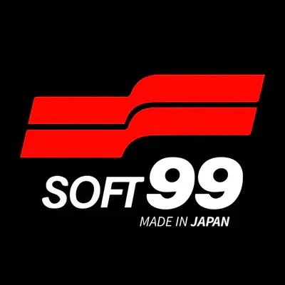 Soft99 logo in red and white on a black background, with “Made in Japan” text underneath
