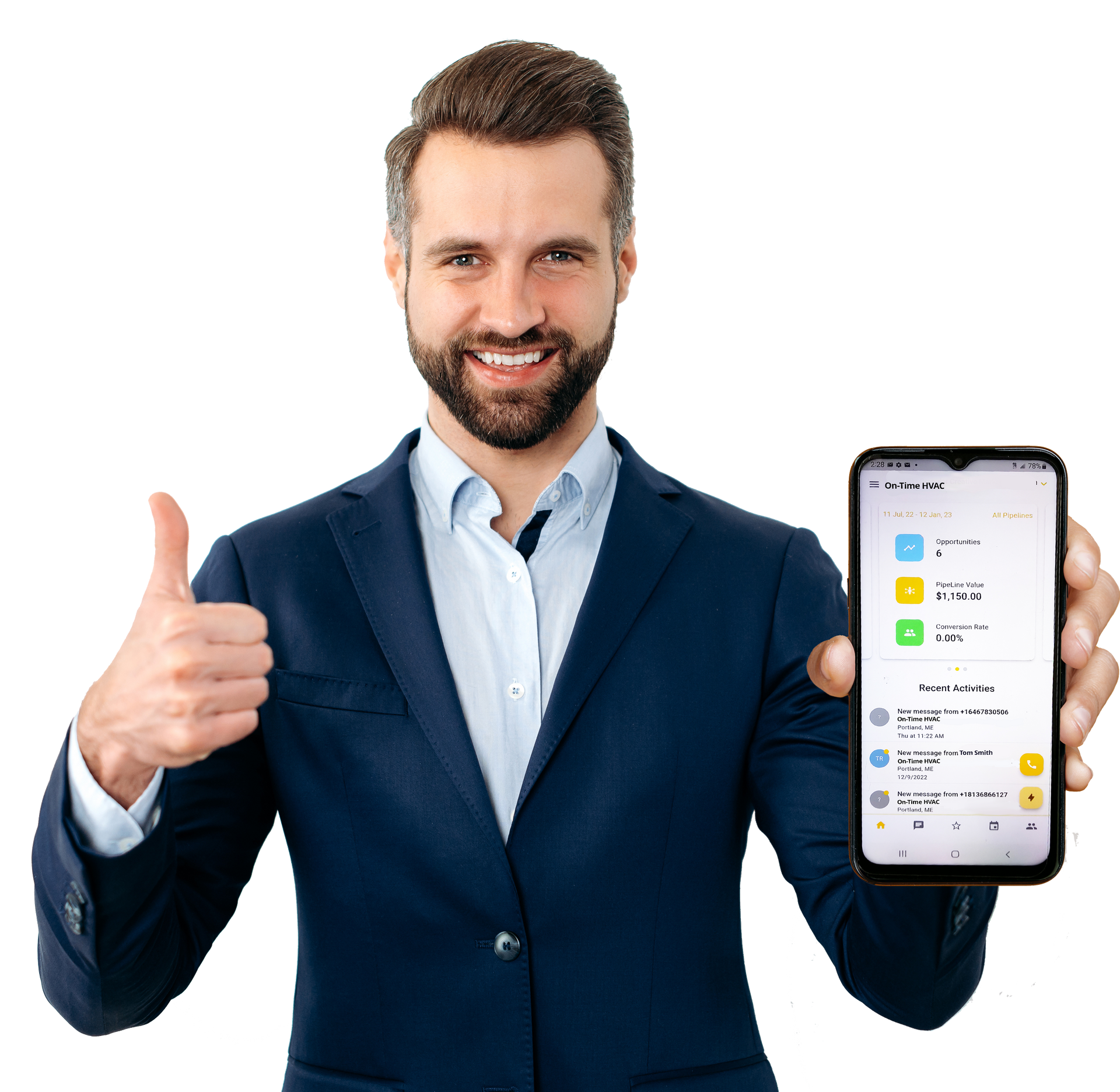 Business woman using Accelerator-Pro platform for sales and marketing