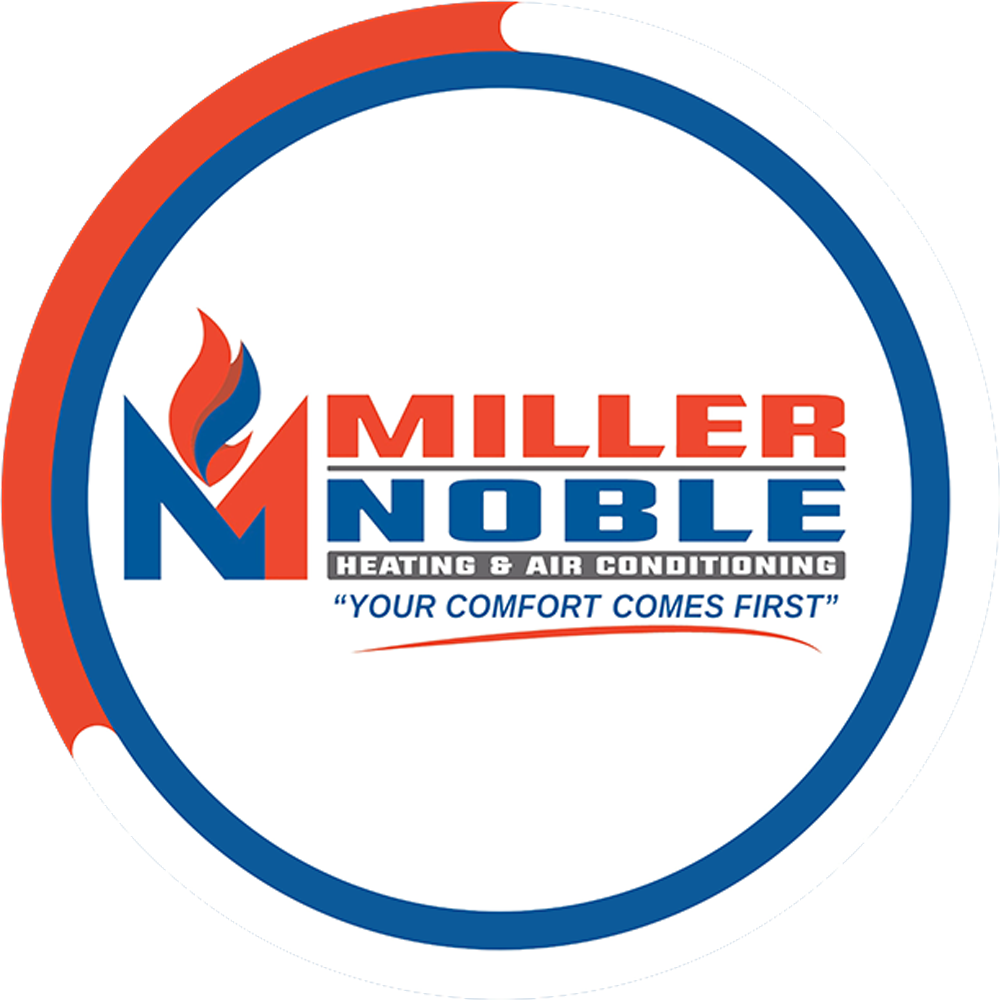 Miller Mobile Heating & Air Conditioning logo with red, blue, and white circular design and flame icon