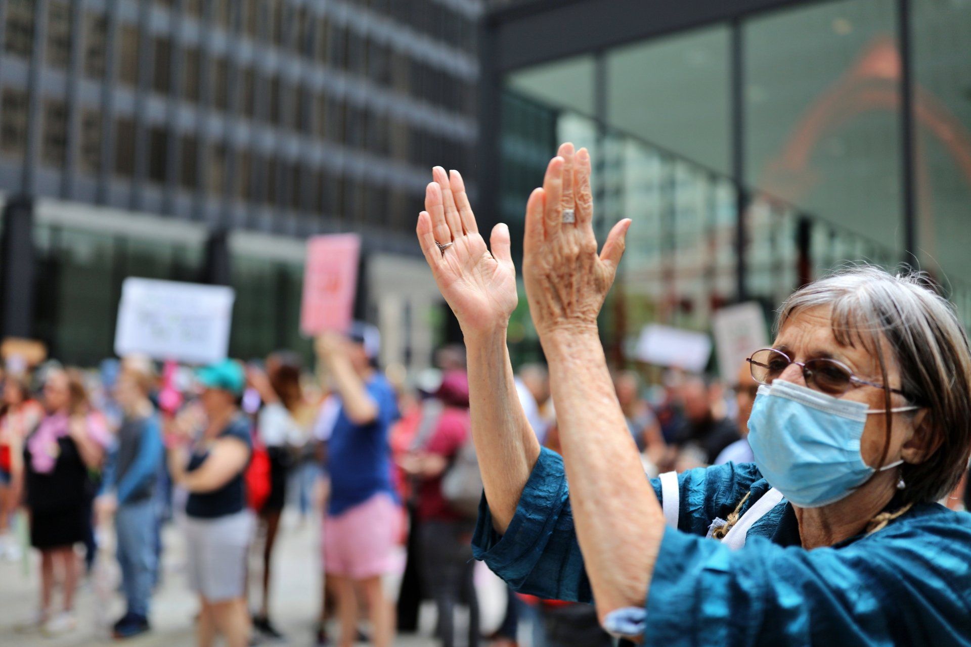 Pro Roe v. Wade protest in Chicago Pro Roe v. Wade protest in Chicago