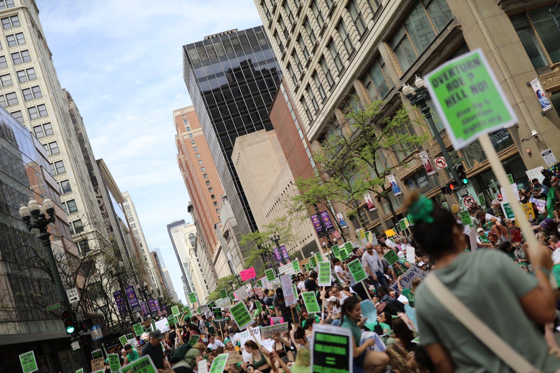 Pro Roe v. Wade protest in Chicago Pro Roe v. Wade protest in Chicago