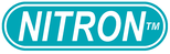 A blue and white nitron logo on a white background