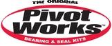 The logo for pivot works bearing and seal kits