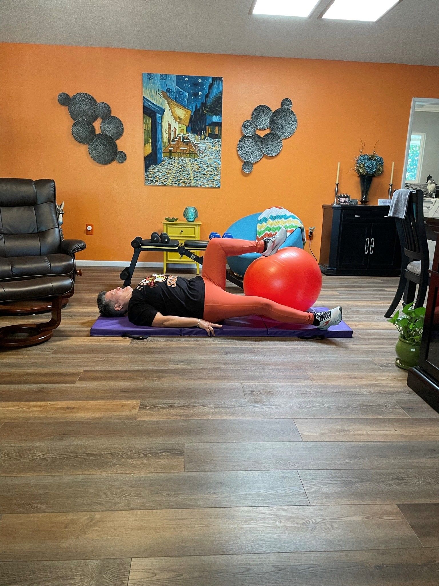 Women Exercising Using Ball — Goodyear, AZ — Natalie's Fitness Elements Garage