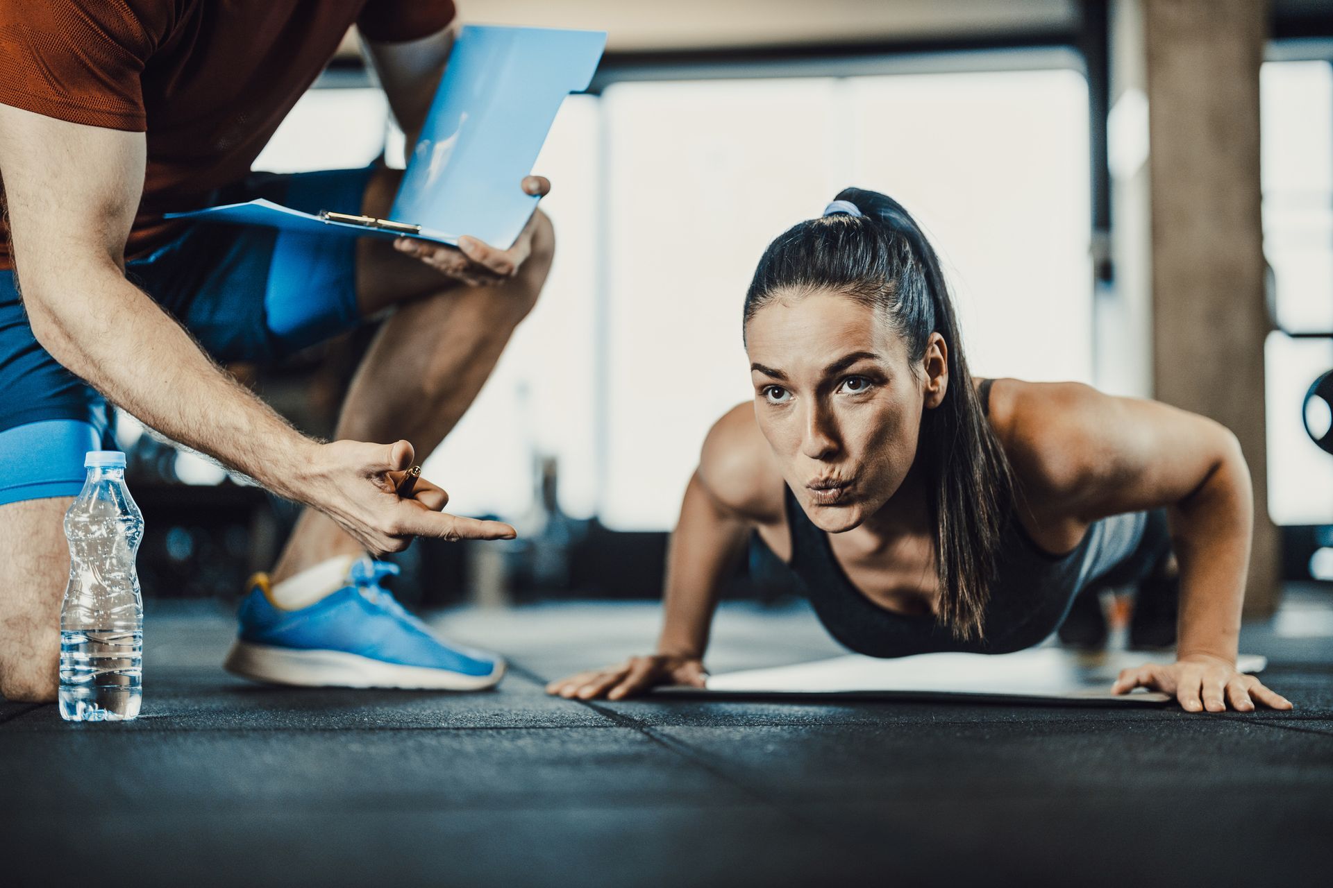 Women Doing Push Up — Goodyear, AZ — Natalie's Fitness Elements Garage Women Doing Push Up — Goodyear, AZ — Natalie's Fitness Elements Garage