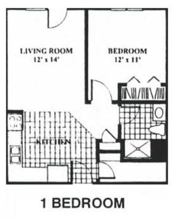 1 bedroom floorplan