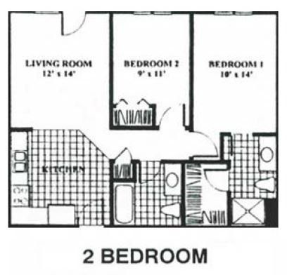 2 bedroom floorplan