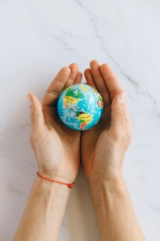 world globe, international development